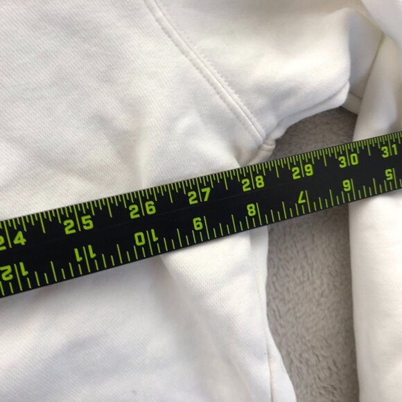 Adidas Mens Hooded Sweatshirt Size 2XL White Pullover Classic Embroidered Casual - Picture 7 of 9